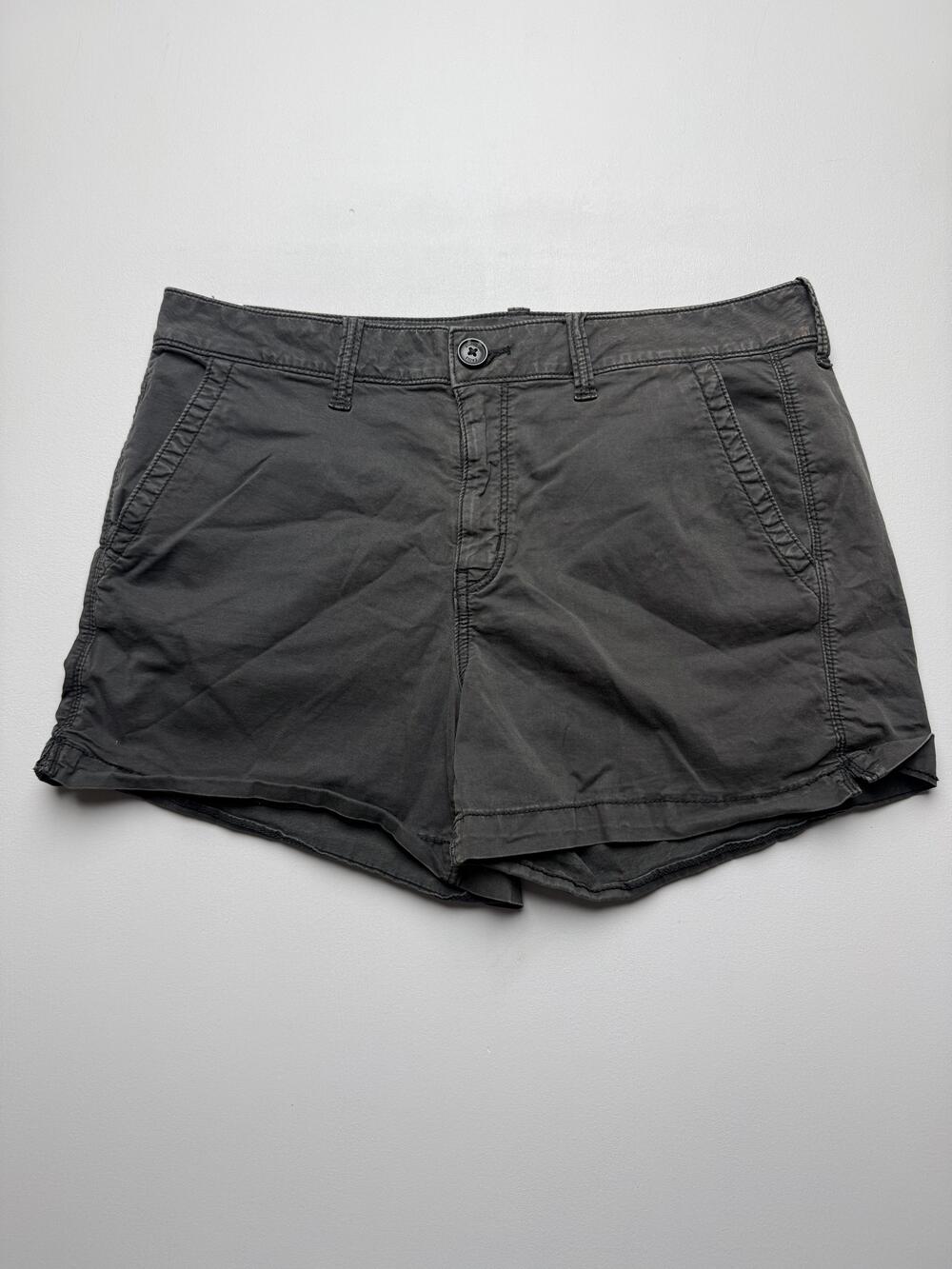 American Eagle Outfitters Shorts Womens 14 Gray Chino Twill 4 Inseam Stretch